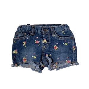 Girls Jean Flower shorts 5T